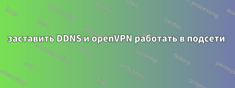 заставить DDNS и openVPN работать в подсети