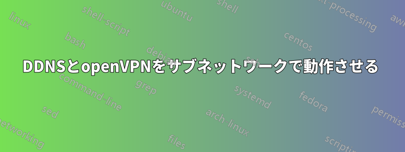 DDNSとopenVPNをサブネットワークで動作させる