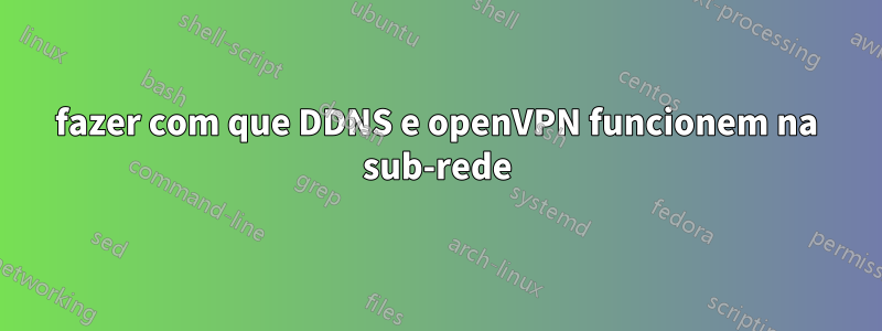 fazer com que DDNS e openVPN funcionem na sub-rede