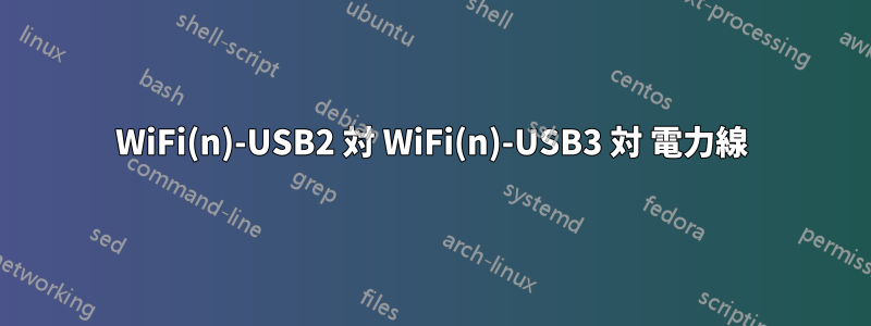 WiFi(n)-USB2 対 WiFi(n)-USB3 対 電力線