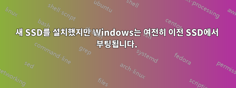 새 SSD를 설치했지만 Windows는 여전히 이전 SSD에서 부팅됩니다.