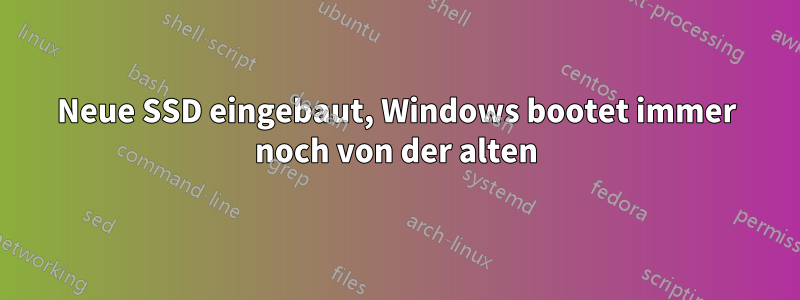 Neue SSD eingebaut, Windows bootet immer noch von der alten