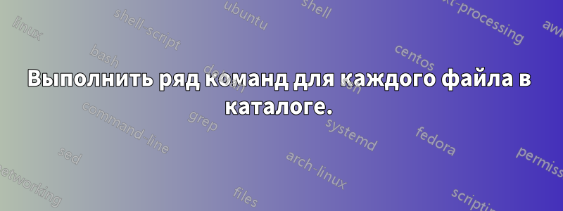 Выполнить ряд команд для каждого файла в каталоге.