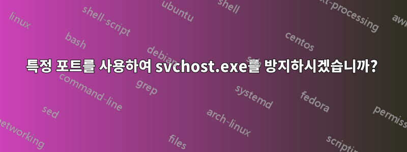 특정 포트를 사용하여 svchost.exe를 방지하시겠습니까?