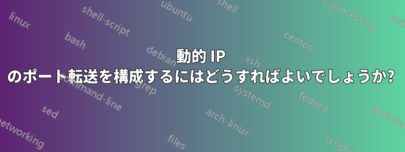 動的 IP のポート転送を構成するにはどうすればよいでしょうか?