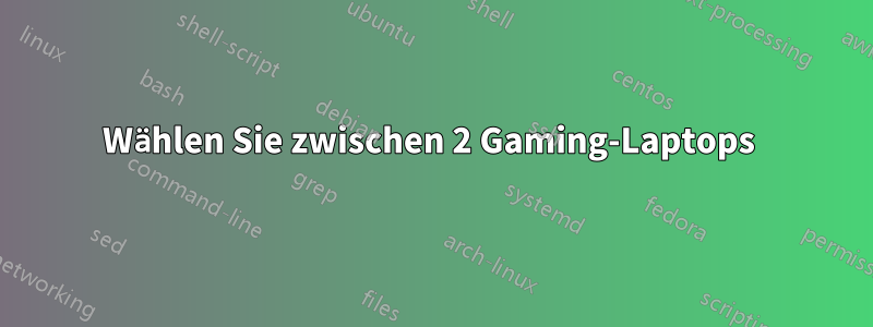 Wählen Sie zwischen 2 Gaming-Laptops 