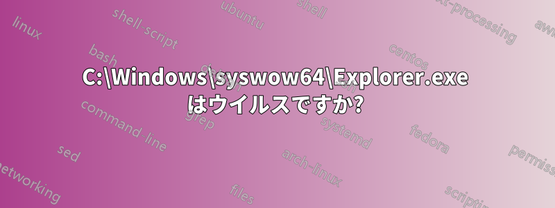 C:\Windows\syswow64\Explorer.exe はウイルスですか?