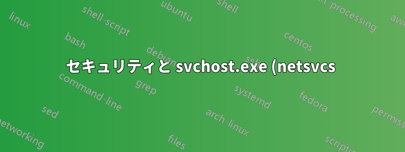 セキュリティと svchost.exe (netsvcs) のネットワーク アクティビティに表示される他の PC