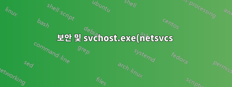 보안 및 svchost.exe(netsvcs)의 네트워크 활동에 다른 PC가 표시됨