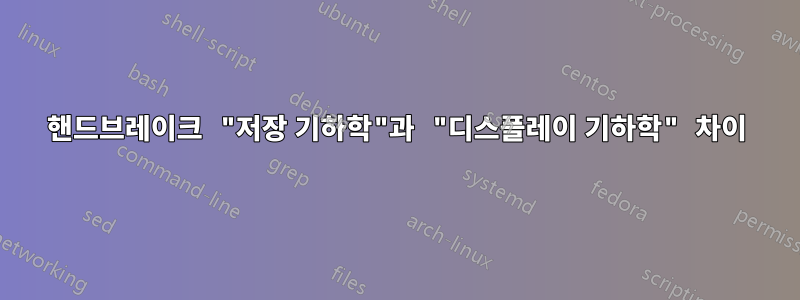 핸드브레이크 "저장 기하학"과 "디스플레이 기하학" 차이