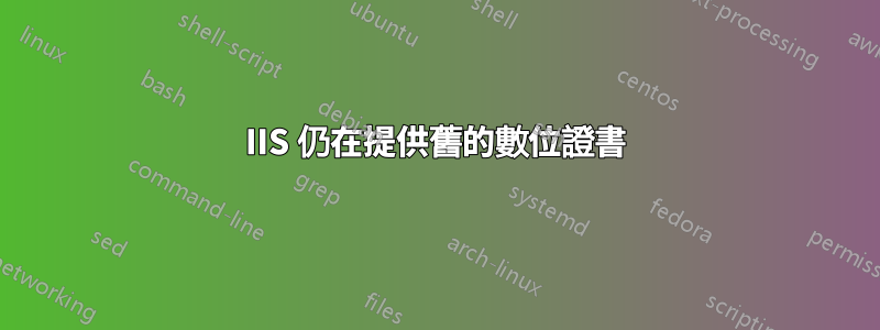 IIS 仍在提供舊的數位證書
