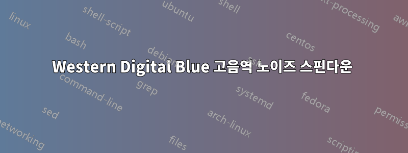 Western Digital Blue 고음역 노이즈 스핀다운