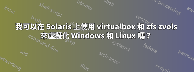 我可以在 Solaris 上使用 virtualbox 和 zfs zvols 來虛擬化 Windows 和 Linux 嗎？