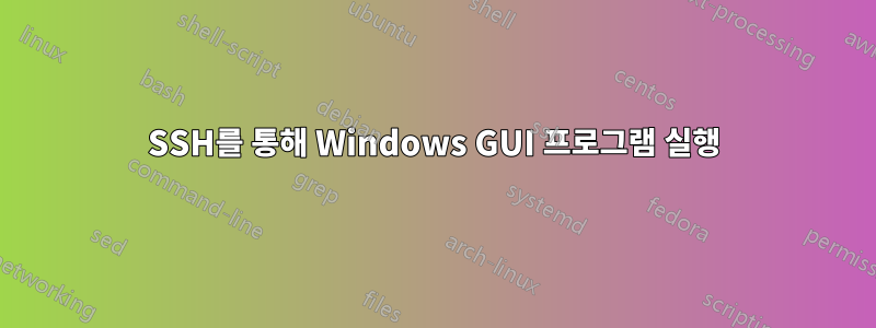 SSH를 통해 Windows GUI 프로그램 실행