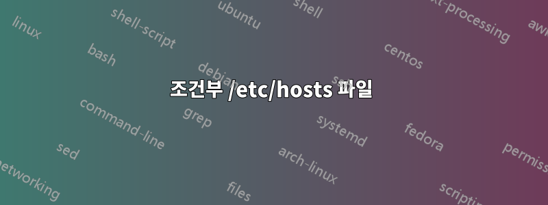 조건부 /etc/hosts 파일