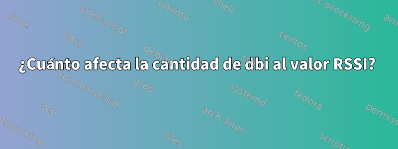 ¿Cuánto afecta la cantidad de dbi al valor RSSI?