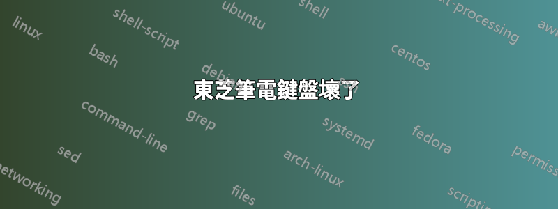 東芝筆電鍵盤壞了