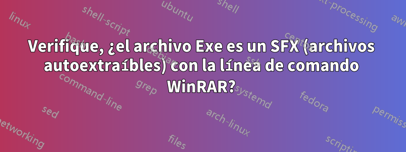 Verifique, ¿el archivo Exe es un SFX (archivos autoextraíbles) con la línea de comando WinRAR?