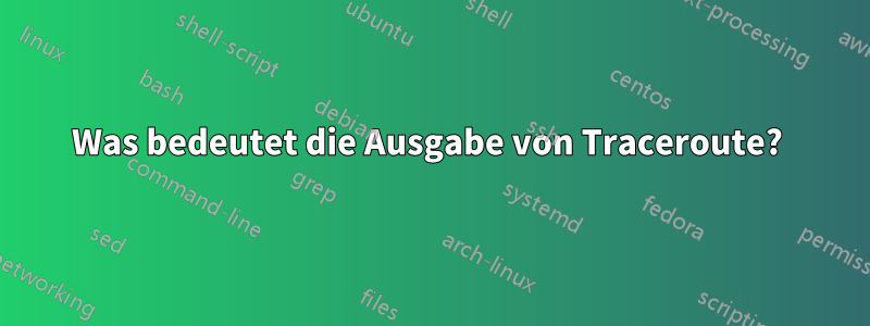 Was bedeutet die Ausgabe von Traceroute? 