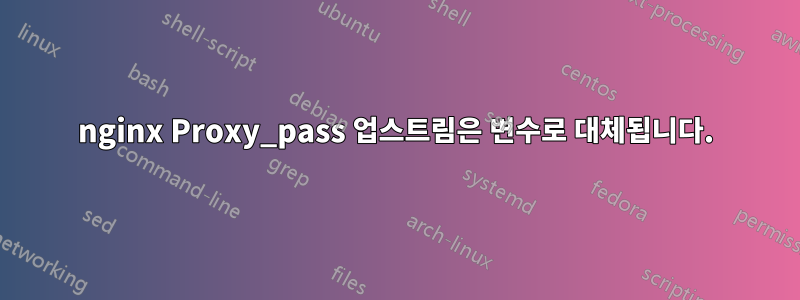 nginx Proxy_pass 업스트림은 변수로 대체됩니다.