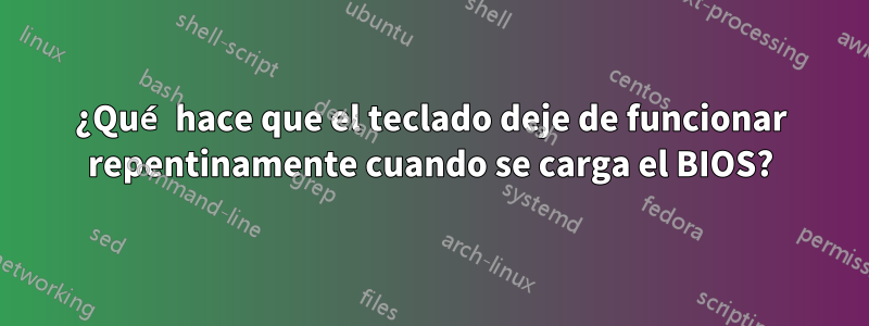 ¿Qué hace que el teclado deje de funcionar repentinamente cuando se carga el BIOS?