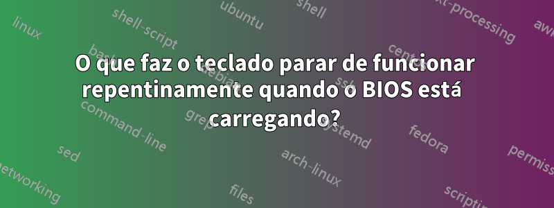 O que faz o teclado parar de funcionar repentinamente quando o BIOS está carregando?