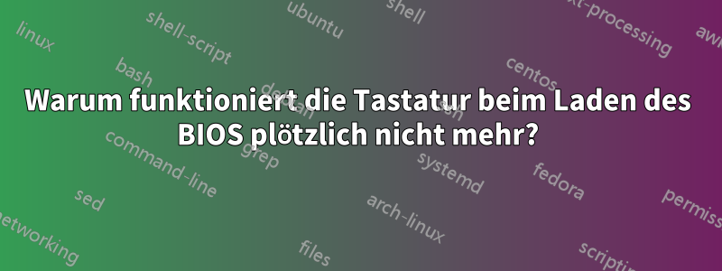 Warum funktioniert die Tastatur beim Laden des BIOS plötzlich nicht mehr?