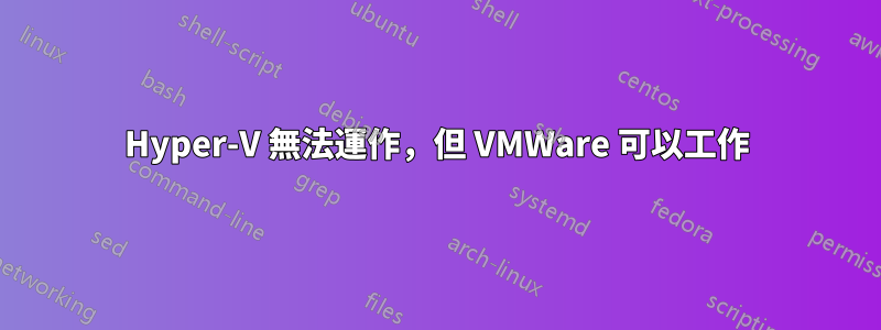 Hyper-V 無法運作，但 VMWare 可以工作