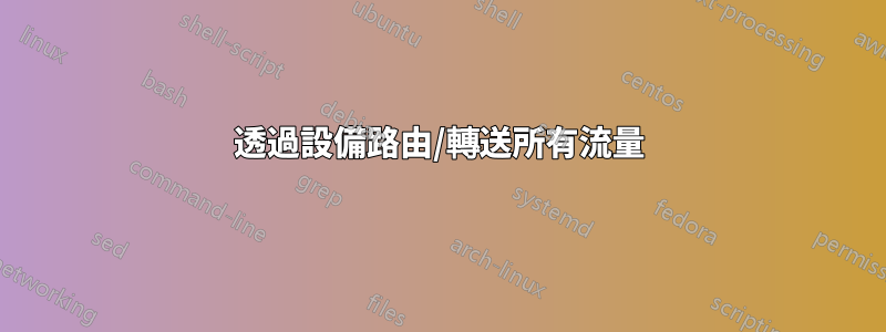 透過設備路由/轉送所有流量