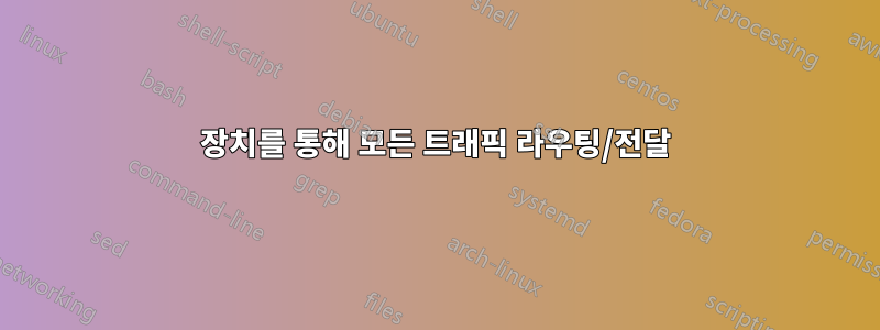 장치를 통해 모든 트래픽 라우팅/전달