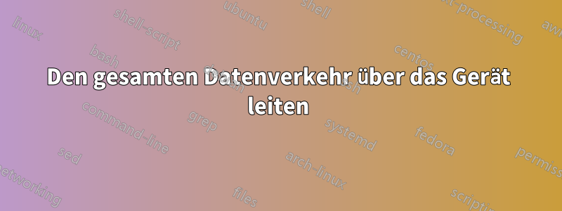 Den gesamten Datenverkehr über das Gerät leiten