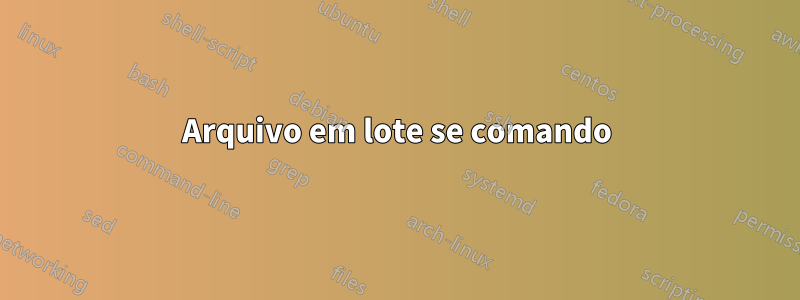 Arquivo em lote se comando