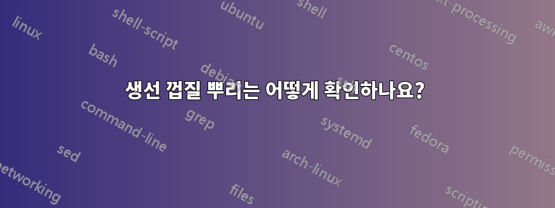 생선 껍질 뿌리는 어떻게 확인하나요?