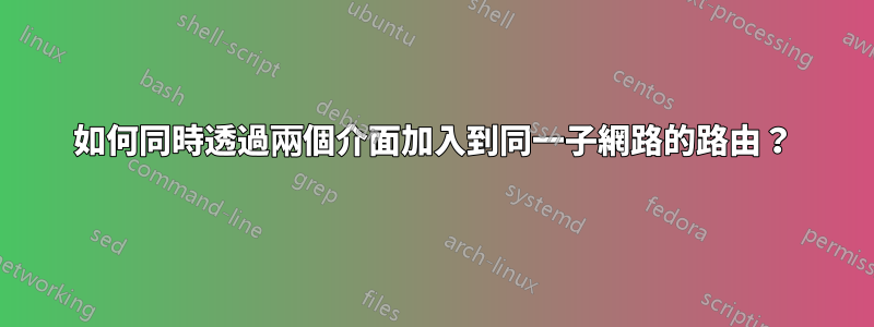 如何同時透過兩個介面加入到同一子網路的路由？