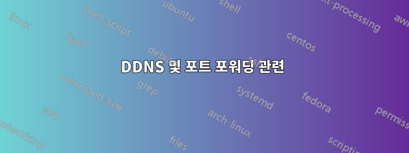 DDNS 및 포트 포워딩 관련