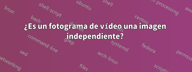 ¿Es un fotograma de vídeo una imagen independiente?