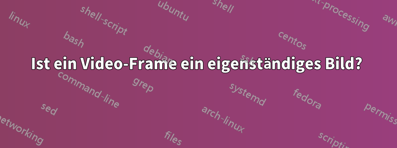 Ist ein Video-Frame ein eigenständiges Bild?