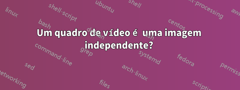 Um quadro de vídeo é uma imagem independente?