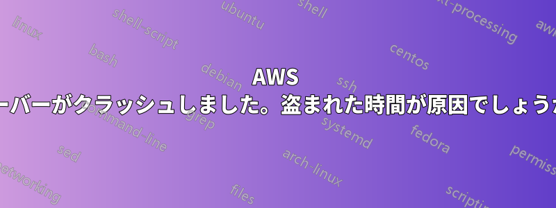 AWS サーバーがクラッシュしました。盗まれた時間が原因でしょうか?