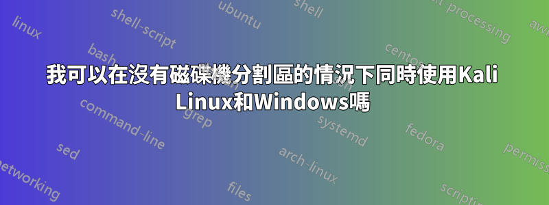 我可以在沒有磁碟機分割區的情況下同時使用Kali Linux和Windows嗎
