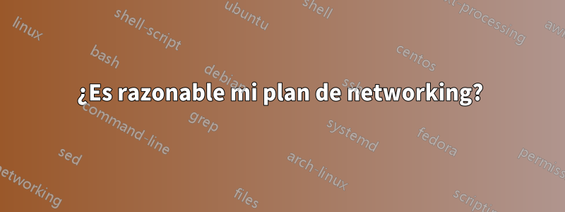 ¿Es razonable mi plan de networking?