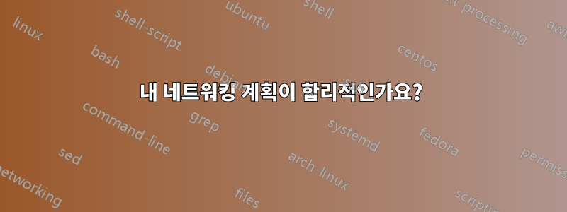 내 네트워킹 계획이 합리적인가요?