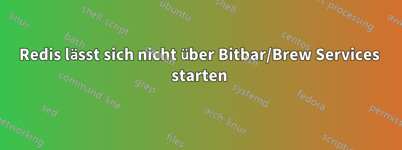 Redis lässt sich nicht über Bitbar/Brew Services starten