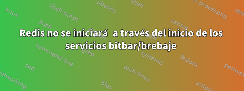 Redis no se iniciará a través del inicio de los servicios bitbar/brebaje