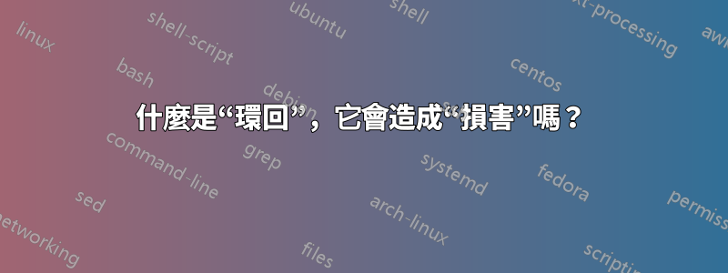 什麼是“環回”，它會造成“損害”嗎？