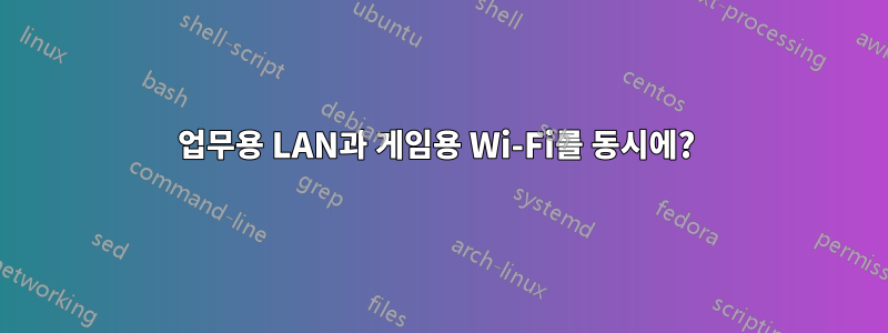 업무용 LAN과 게임용 Wi-Fi를 동시에? 