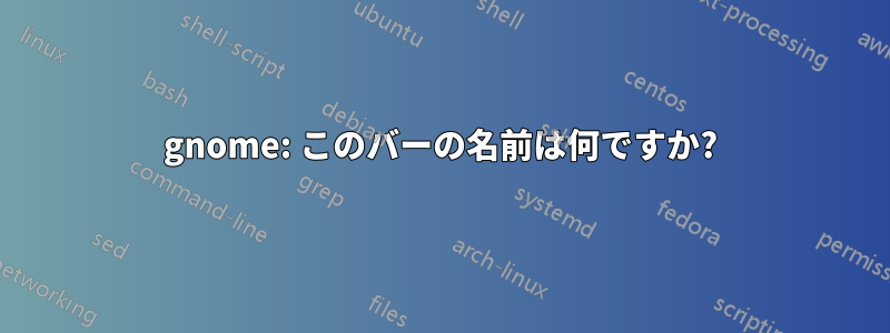 gnome: このバーの名前は何ですか?