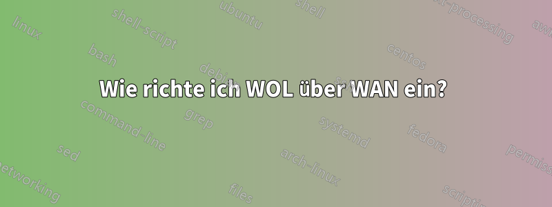 Wie richte ich WOL über WAN ein?