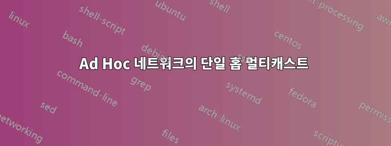 Ad Hoc 네트워크의 단일 홉 멀티캐스트