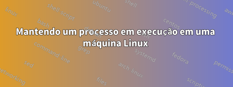 Mantendo um processo em execução em uma máquina Linux